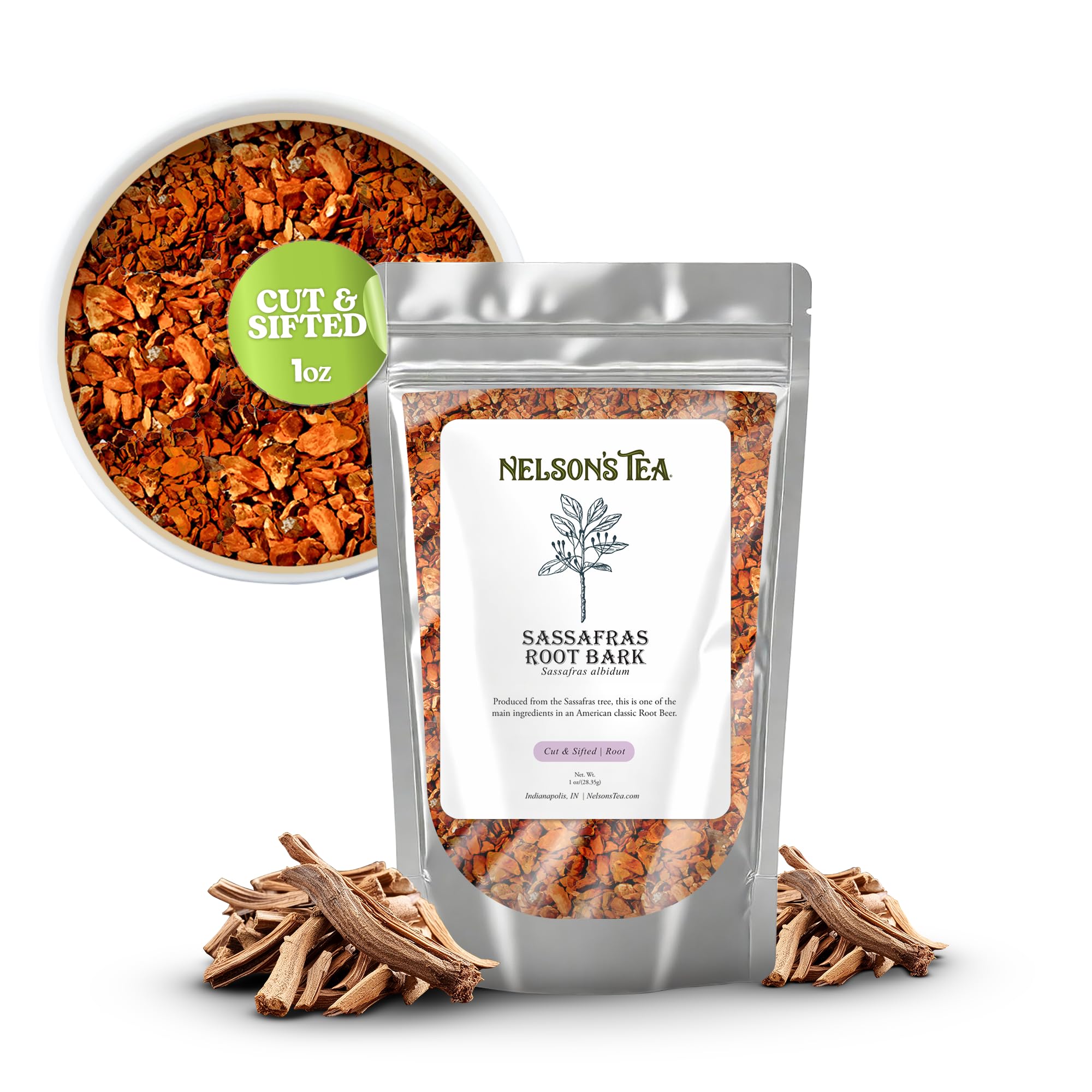 Amazon.com : Nelson's Tea - Sassafras Root Bark Cut & Sifted